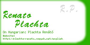 renato plachta business card